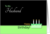 Happy BirthdayHusband- Cake and Candles card