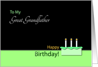 Happy BirthdayGreatGrandfather- Cake and Candles card