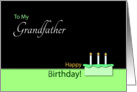 Happy BirthdayGrandfather- Cake and Candles card