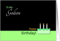 Happy BirthdayGodson- Cake and Candles card