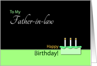 Happy Birthday Father-in-law - Cake and Candles card