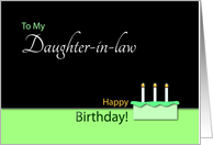 Happy BirthdayDaughter-in-law- Cake and Candles card
