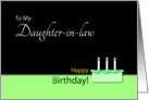 Happy BirthdayDaughter-in-law- Cake and Candles card