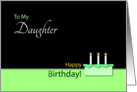 Happy Birthday Daughter - Cake and Candles card
