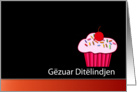 Albanian Happy Birthday - Cupcake card