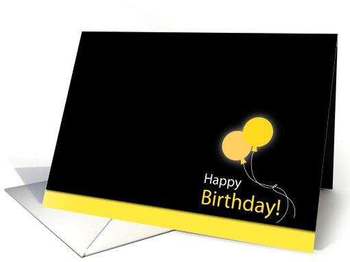 Happy Birthday - Yellow Balloons card (774940)