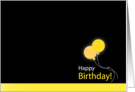 Happy Birthday - Yellow Balloons card