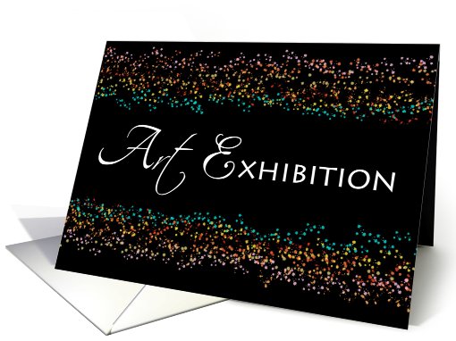 Art Exhibition Invitation - Ink Spatters card (774942)