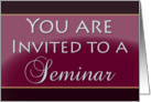 Seminar Invitation card