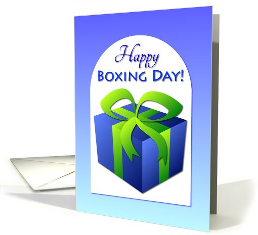 Happy Boxing Day - Blue Giftbox card (775879)