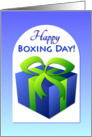 Happy Boxing Day - Blue Giftbox card