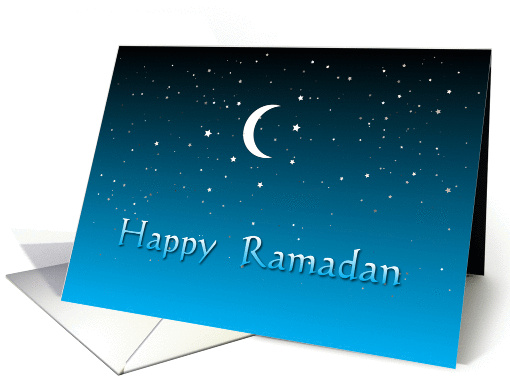 Happy Ramadan - Night, Moon and Stars card (844803)