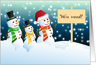 We’ve Moved - Snowmen card
