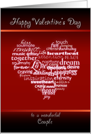 Happy Valentine’s Day Couple - Heart card