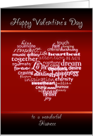 Happy Valentine’s Day Fiancee - Heart card