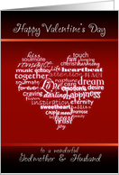 Happy Valentine’s Day Godmother and Husband - Heart card