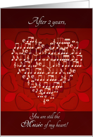 Music of My Heart After 2 Years - Heart card