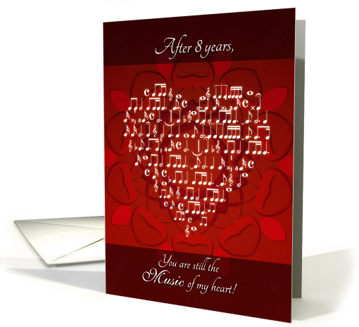 Music of My Heart After 8 Years - Heart card (898035)