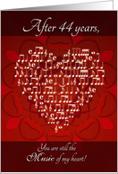 Music of My Heart After 44 Years - Heart card
