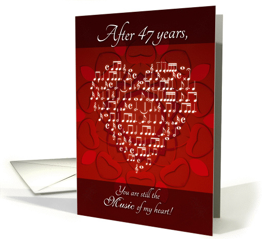 Music of My Heart After 47 Years - Heart card (900376)