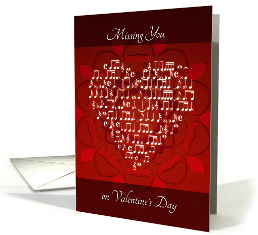 Missing You On Valentine's Day - Heart card (901138)