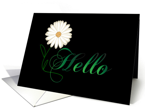 Hello - White Daisy card (910503)