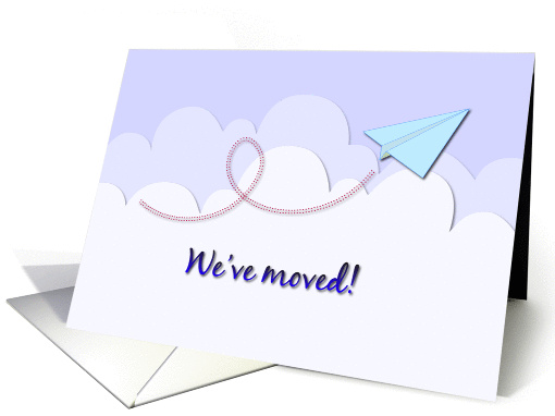 We've moved - paper plane card (910574)