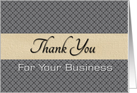 Thank You For Your Business card