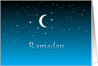 Ramadan Wishes - Night, Moon and Stars card