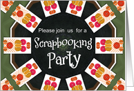 Scrapbooking Party Invitation - Buttons card
