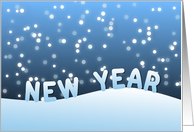 New Year - Snow card