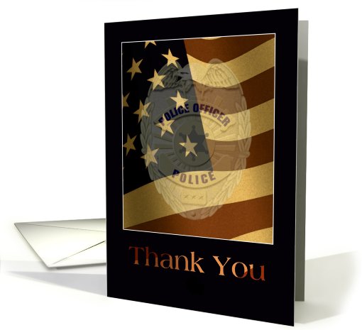 Thank You -Police and Law Enforcement card (599825)