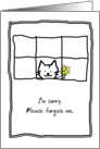 I’m Sorry Cat Flower card