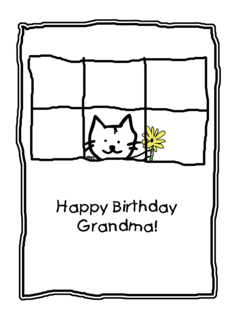 Birthday Grandma Cat