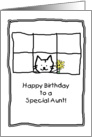 Birthday Aunt Cat card