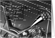 Quote James Dean Motorcycle card