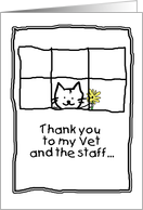 Thank You From Cat To Vet card