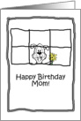 Birthday Mom Dog Flowers card