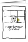 Birthday Grandma Grandmother Dog Flowers card