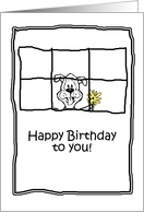 Birthday General Dog Flowers card