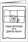 Birthday to Aunt Dog Flowers card