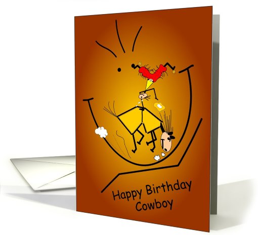 Happy Birthday Cowboy card (638428)