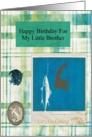 happy birthday fishing little brother card