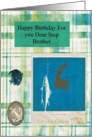 happy birthday fishing step brother card