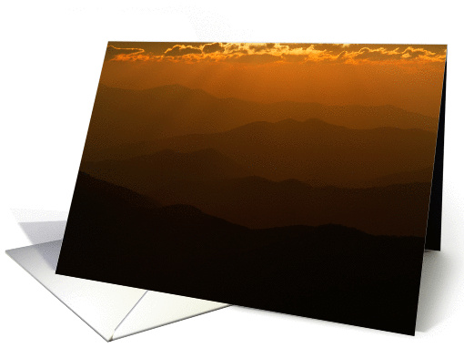 Sunset Sun Rays - Blank Note card (587598)