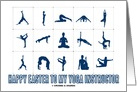 Happy Easter To My Yoga Instructor (Yoga Positions) card