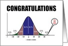Congratulations Statistics Bell Curve Percentages You Are Here Humor card