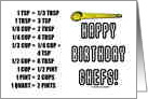 Happy Birthday Chefs! Measurement Conversions Teaspoon card