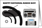 Happy National Radio Day card