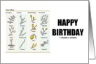 Happy Birthday! (Types Of Buds) card